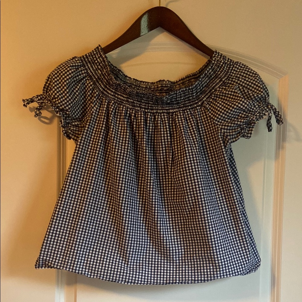 Timing Black and White Checkered Top
